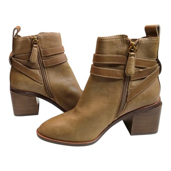 Louise et cie BROWN LEATHER Uzma ALE Booties boots Size 6.5 - Picture 6 of 11